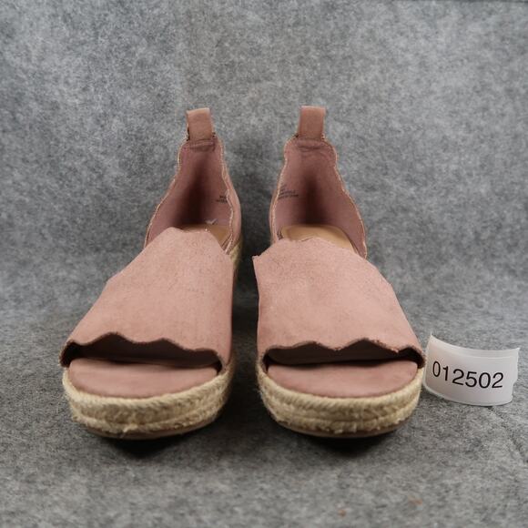 Maurices Shoes Womens 7 Espadrille Sandals Platform Wedge Hayley Scallop Edges - Picture 2 of 12